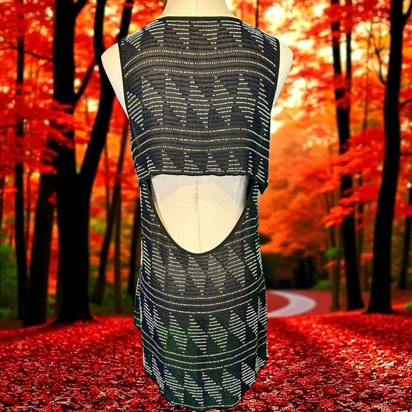 Parker Rare ‘Lola’ Diamond Design Beaded Split-Back High-Low Tank Top Size Small - Picture 9 of 16